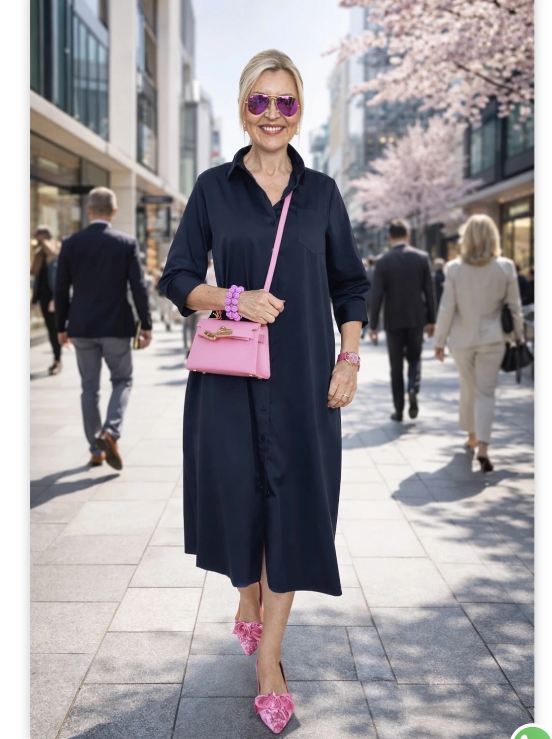 Royals of Sylt UG - Mode - Frauen in einem trendigen Kleid mit einer Tasche